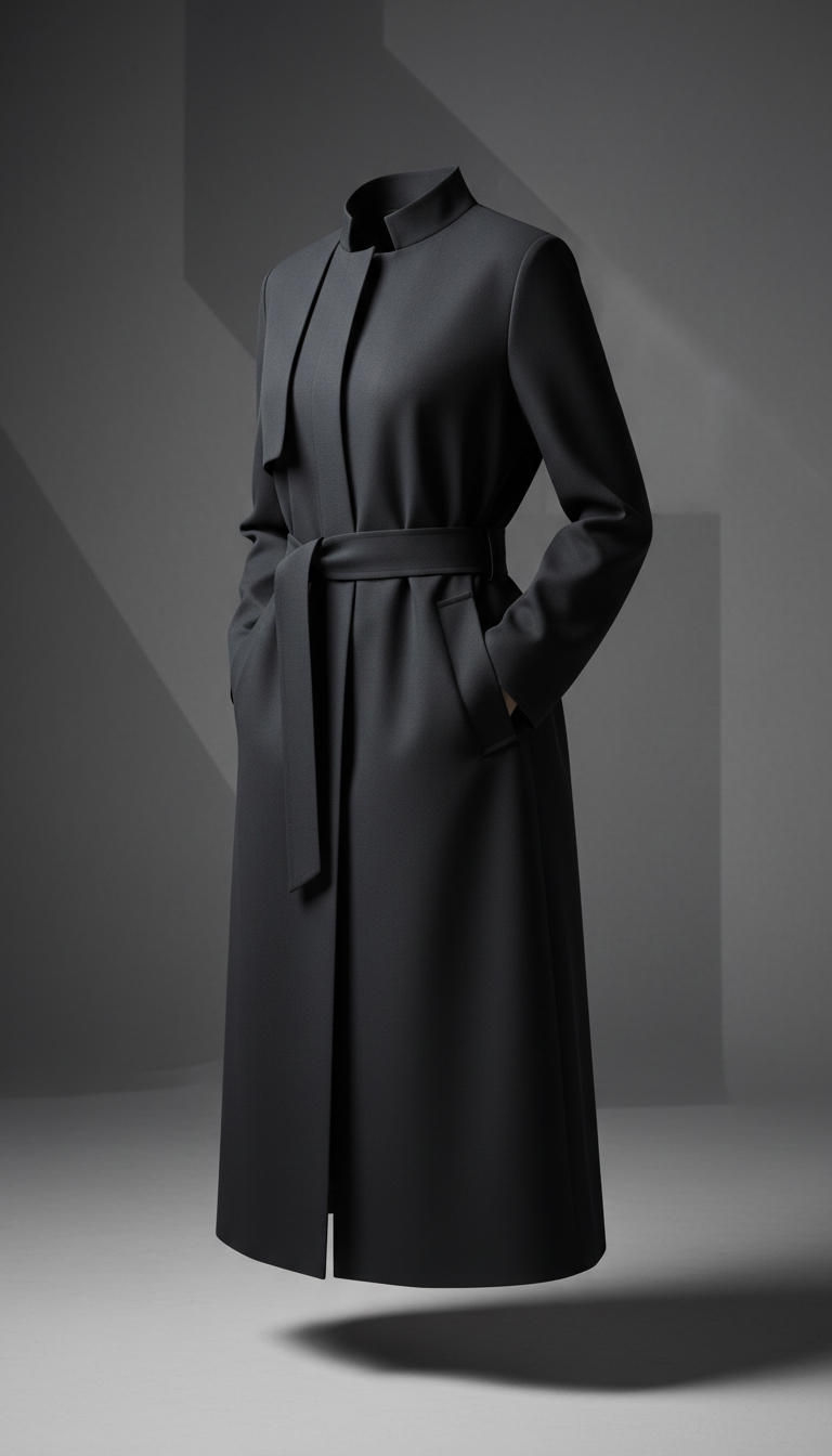 Slate Black Trench Coat